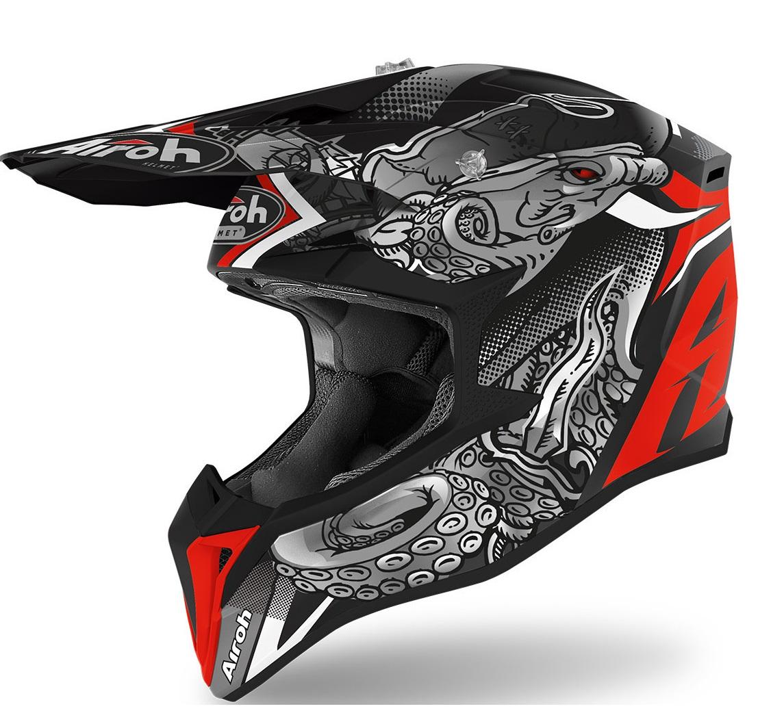 Шлем кросс AIROH Wraap Octopus Matt
