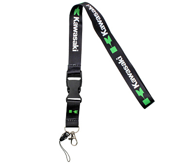 Шнурок для ключей Kawasaki Черный